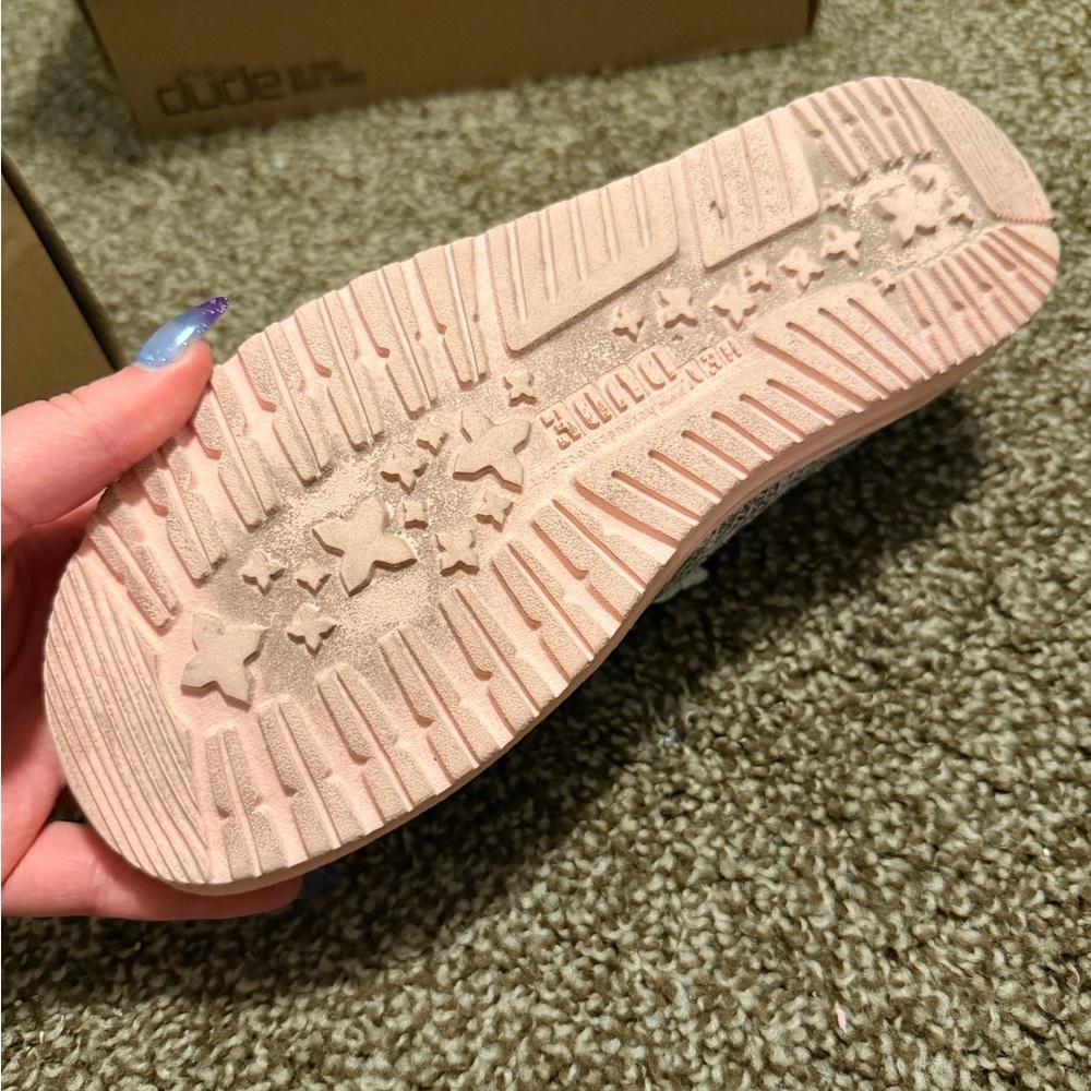 Hey Dude White and Pink Sneakers - Picture 4 of 4